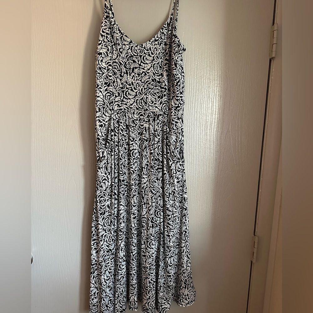 Ann Taylor Loft Jersey Dress Pockets Adjustable Straps